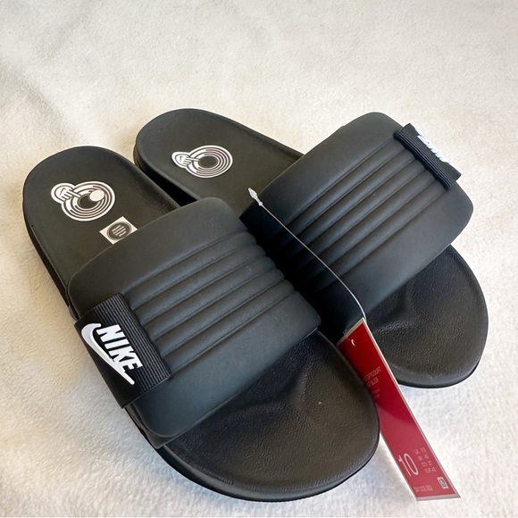 Nike NEW in BOX OffCourt Women’s Adjust Slide Black White, size 10 - Picture 3 of 16